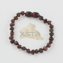 Baltic amber Teething bracelet raw cherry